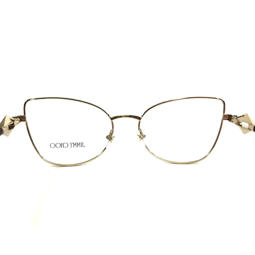 Jimmy Choo Eyeglasses Frames JC2012 3025 Red Gold Cat Eye Wire Rim 53-17-140